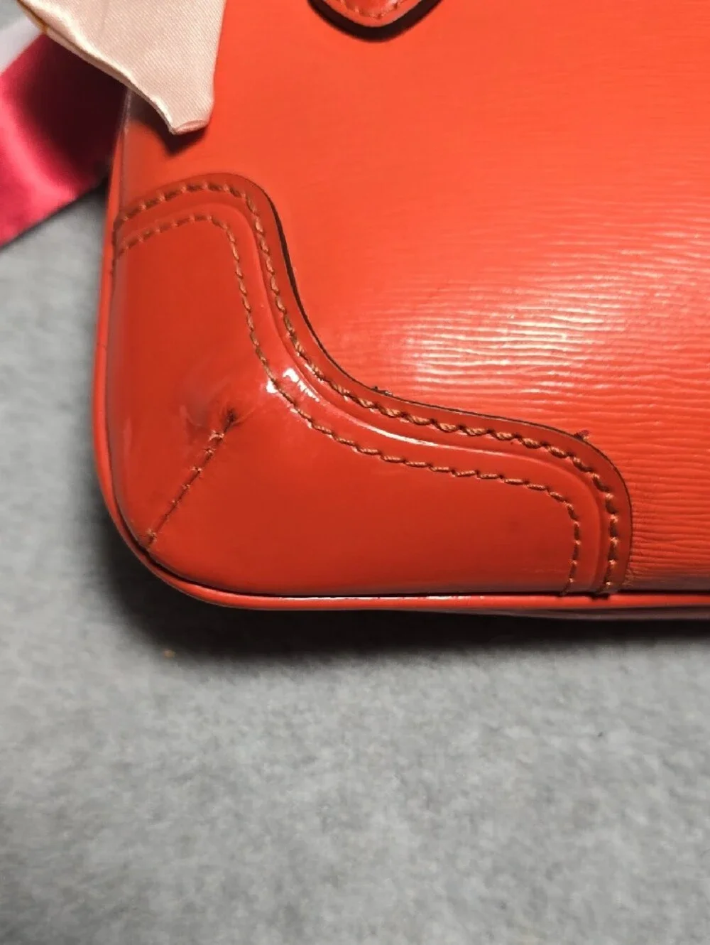 Coach Madison Leather Pocket Swingpack Crossbody Tangerine Orange